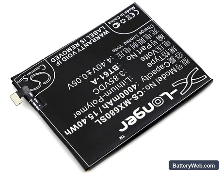 Meilan Note 3 Replacement Battery, 3.85V, 4000mAh, Li-Polymer 2