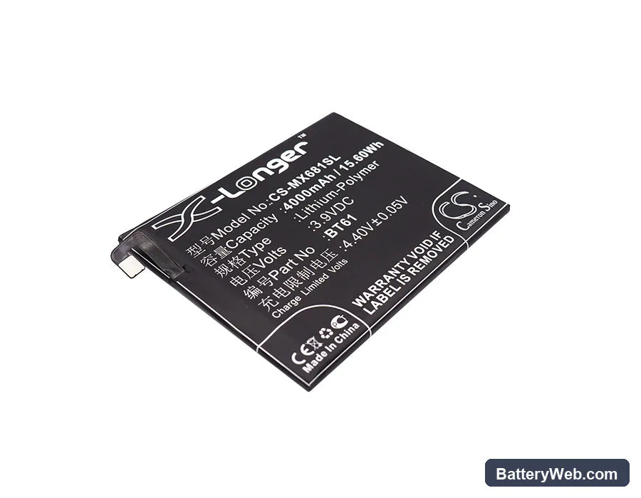 MeiZu L681C Replacement Battery, 3.9V, 4000mAh, Li-Polymer 1