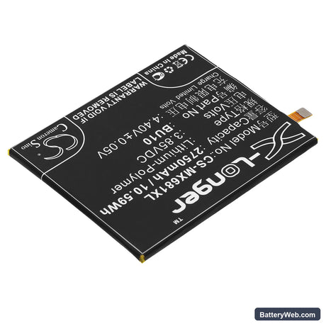 Meilan U10 Replacement Battery, 3.85V, 2750mAh, Li-Polymer 2