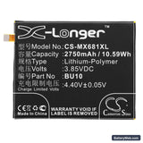 Meilan U10 Replacement Battery, 3.85V, 2750mAh, Li-Polymer 3