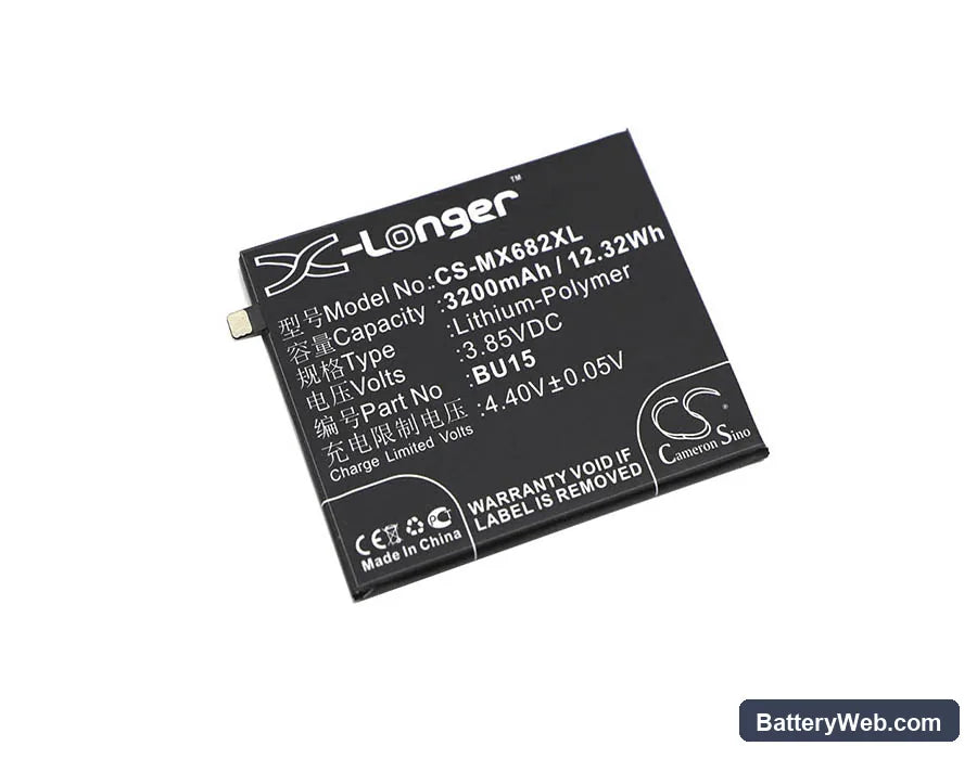 Meilan U20 Replacement Battery, 3.85V, 3200mAh, Li-Polymer 1