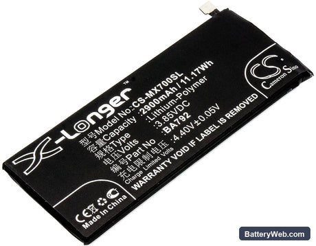 MeiZu Pro 7 Replacement Battery, 3.85V, 2900mAh, Li-Polymer 1