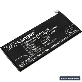 MeiZu Pro 7 Plus Replacement Battery, 3.85V, 3400mAh, Li-Polymer 1