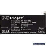 MeiZu Pro 7 Plus Replacement Battery, 3.85V, 3400mAh, Li-Polymer 3