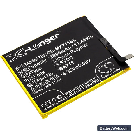 Meilan M6 Replacement Battery, 3.8V, 3000mAh, Li-Polymer 1