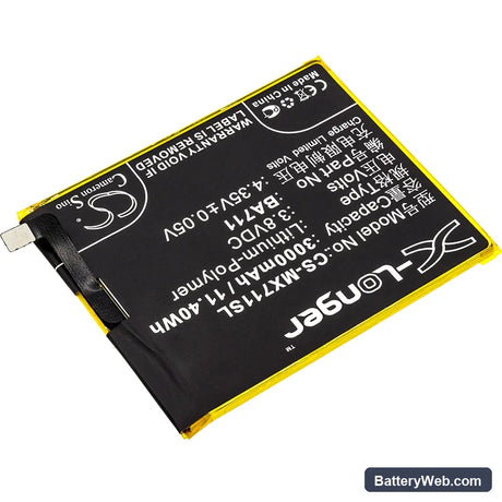 Meilan M6 Replacement Battery, 3.8V, 3000mAh, Li-Polymer 2
