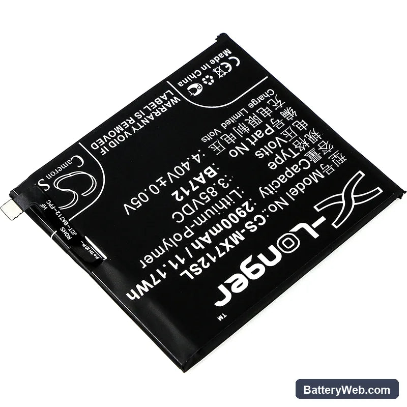 MeiZu M6s Replacement Battery, 3.85V, 2900mAh, Li-Polymer 2