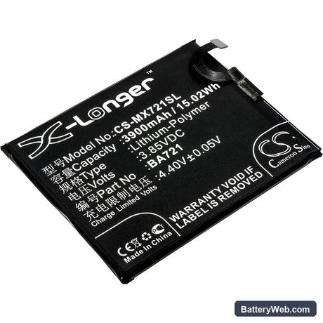 Meilan Note 6 Replacement Battery, 3.85V, 3900mAh, Li-Polymer 1