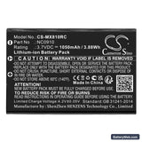 URC MX-810 Replacement Battery, 3.7V, 1050mAh, Li-ion 3