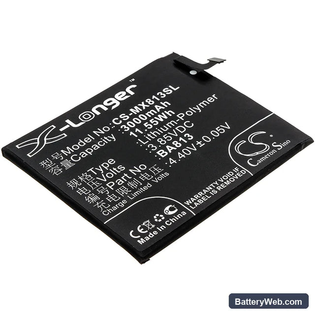 MeiZu V8 Pro Replacement Battery, 3.85V, 3000mAh, Li-Polymer 1