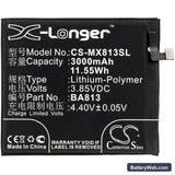 MeiZu V8 Pro Replacement Battery, 3.85V, 3000mAh, Li-Polymer 3