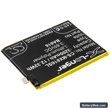 MeiZu V8 Replacement Battery, 3.85V, 3200mAh, Li-Polymer 2