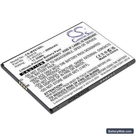 MeiZu C9 Replacement Battery, 3.85V, 3000mAh, Li-Polymer 1