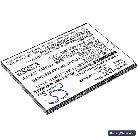 MeiZu C9 Replacement Battery, 3.85V, 3000mAh, Li-Polymer 2