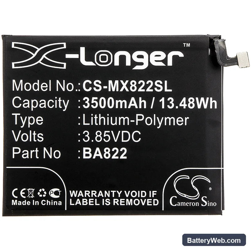 MeiZu Note 8 Replacement Battery, 3.85V, 3500mAh, Li-Polymer 3