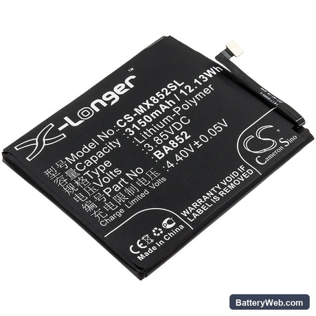 MeiZu X8 Replacement Battery, 3.85V, 3150mAh, Li-Polymer 1