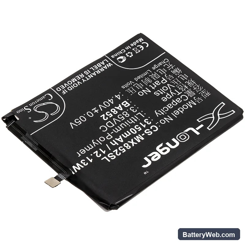 MeiZu X8 Replacement Battery, 3.85V, 3150mAh, Li-Polymer 2