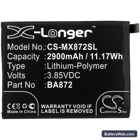 Meilan 16X Replacement Battery, 3.85V, 2900mAh, Li-Polymer 3