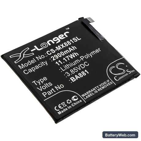 MeiZu 15 Replacement Battery, 3.85V, 2900mAh, Li-Polymer 1