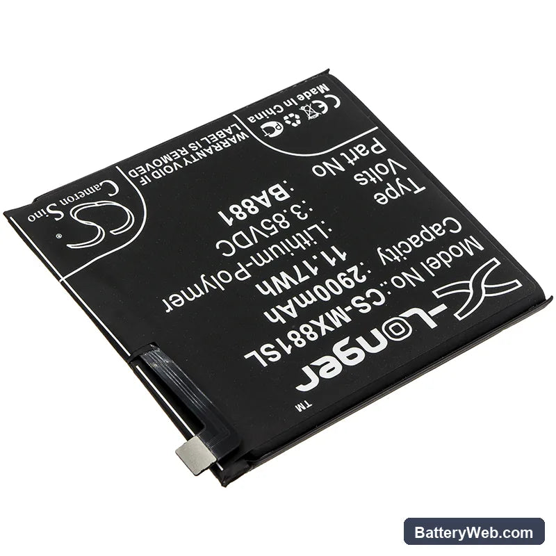 MeiZu 15 Replacement Battery, 3.85V, 2900mAh, Li-Polymer 2