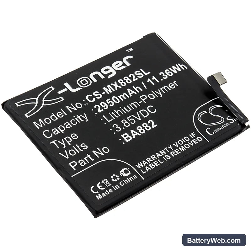 MeiZu 16 Replacement Battery, 3.85V, 2950mAh, Li-Polymer 1