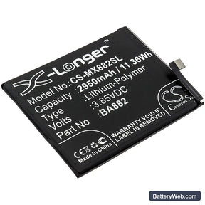 MeiZu 16 Replacement Battery, 3.85V, 2950mAh, Li-Polymer 1