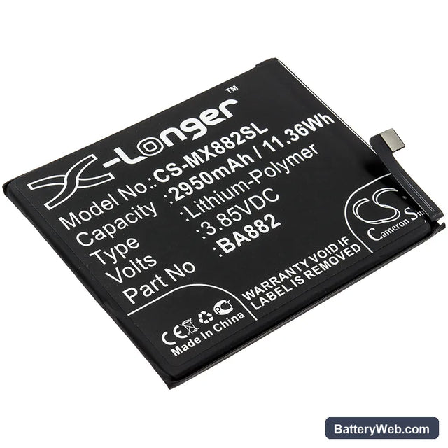 MeiZu 16 Replacement Battery, 3.85V, 2950mAh, Li-Polymer 1