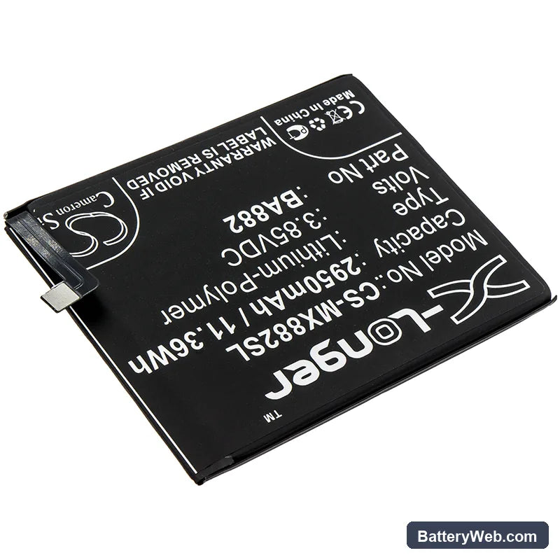 MeiZu 16 Replacement Battery, 3.85V, 2950mAh, Li-Polymer 2
