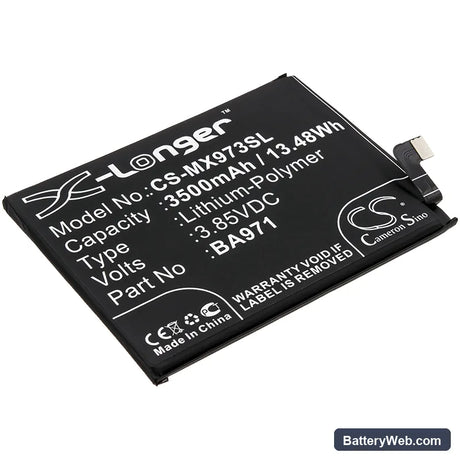 MeiZu 16S Replacement Battery, 3.85V, 3500mAh, Li-Polymer 1