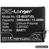 MeiZu 16S Replacement Battery, 3.85V, 3500mAh, Li-Polymer 3