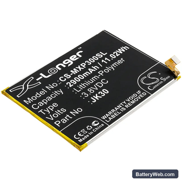 Motorola Moto P30 Replacement Battery, 3.8V, 2900mAh, Li-Polymer 1