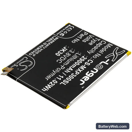 Motorola Moto P30 Replacement Battery, 3.8V, 2900mAh, Li-Polymer 2