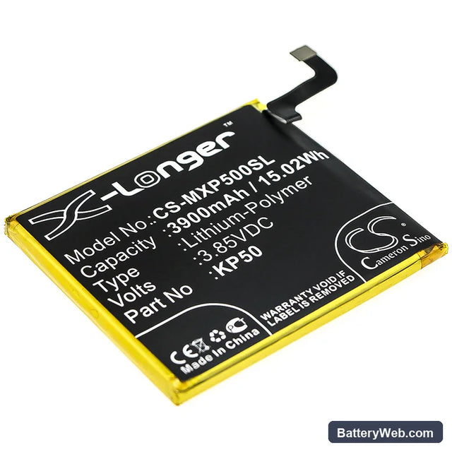 Motorola Moto One Zoom Replacement Battery, 3.85V, 3900mAh, Li-Polymer 1