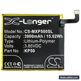 Motorola Moto One Zoom Replacement Battery, 3.85V, 3900mAh, Li-Polymer 3