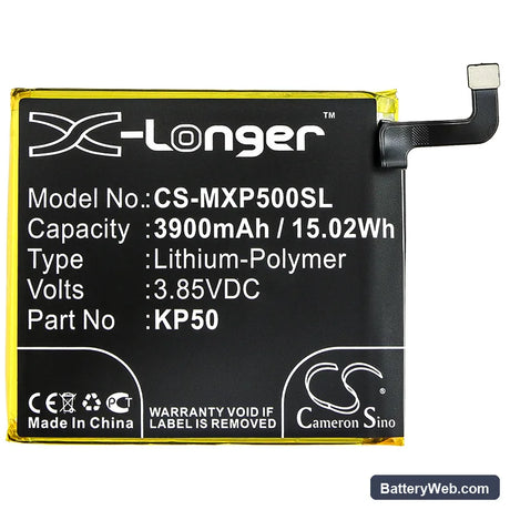 Motorola Moto One Zoom Replacement Battery, 3.85V, 3900mAh, Li-Polymer 3