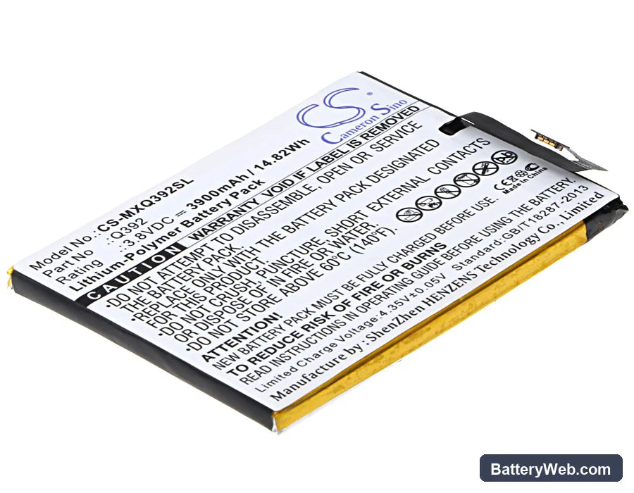Micromax Q392 Replacement Battery, 3.8V, 3900mAh, Li-Polymer 1