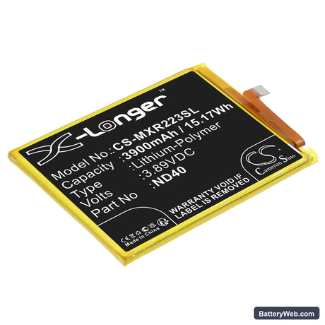 Motorola Moto Edge 30 Replacement Battery, 3.89V, 3900mAh, Li-Polymer 1