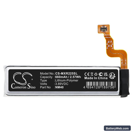 Motorola Razr 2022 Replacement Battery, 3.89V, 660mAh, Li-Polymer 3
