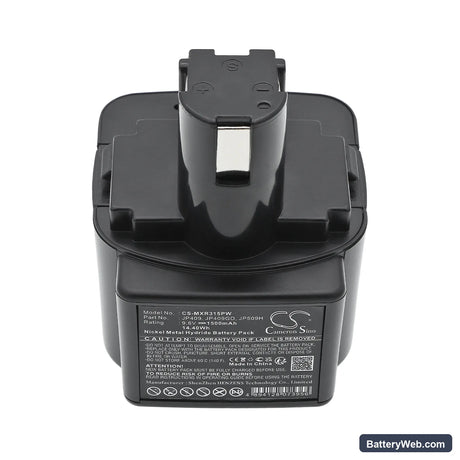 Max Rebar RB215 Replacement Battery, 9.6V, 1500mAh, Ni-MH 5