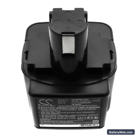 Max Rebar RB215 Replacement Battery, 9.6V, 3000mAh, Ni-MH 5