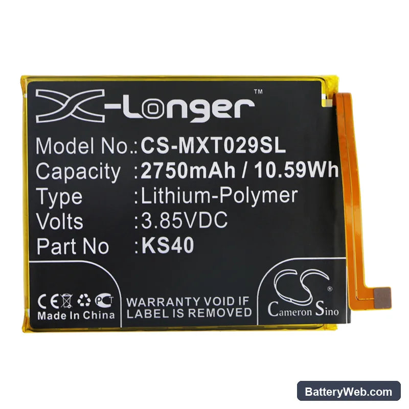 Motorola XT2029-1 Replacement Battery, 3.85V, 2750mAh, Li-Polymer 3