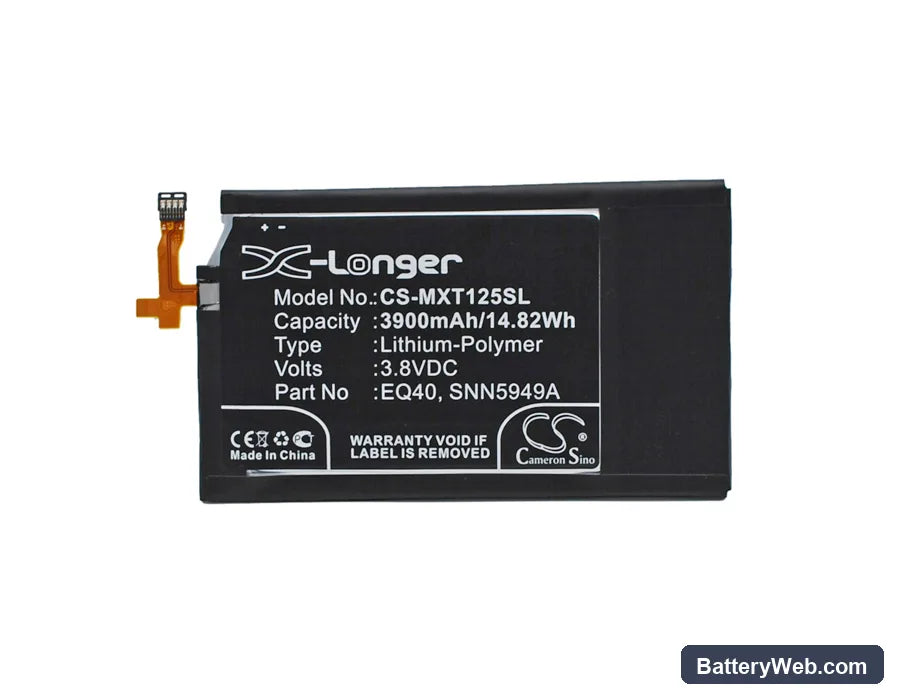 Motorola Droid Turbo Replacement Battery, 3.8V, 3900mAh, Li-Polymer 1