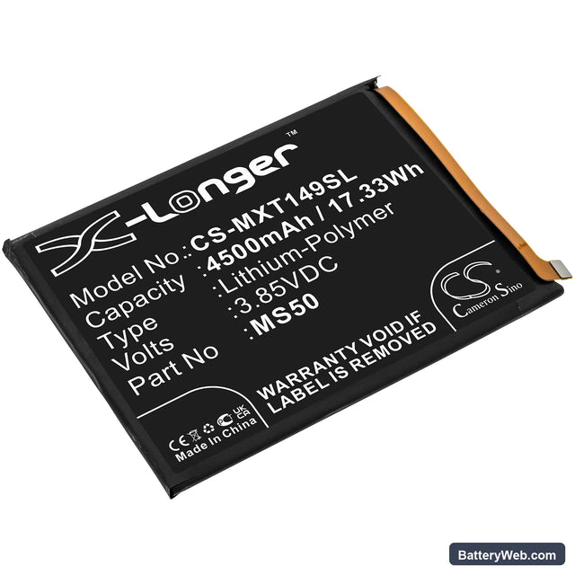 Motorola Moto G50 5G Replacement Battery, 3.85V, 4500mAh, Li-Polymer 1