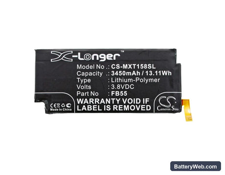 Motorola Moto X Force Replacement Battery, 3.8V, 3450mAh, Li-Polymer 5