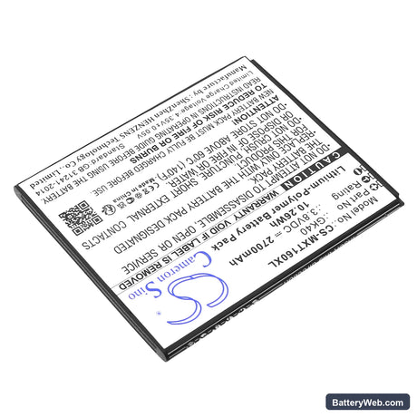 Motorola Moto G4 Play Replacement Battery, 3.8V, 2700mAh, Li-Polymer 2
