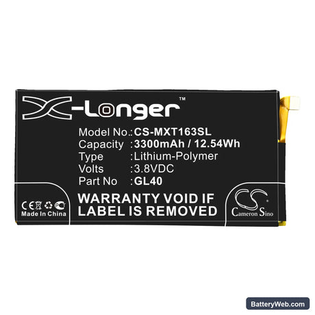 Motorola Moto Z Play Replacement Battery, 3.8V, 3300mAh, Li-Polymer 3