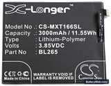 Motorola Moto M Replacement Battery, 3.85V, 3000mAh, Li-Polymer 3