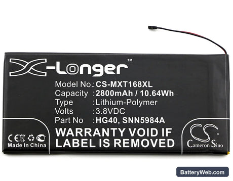 Motorola Moto G5 Plus Replacement Battery, 3.8V, 2800mAh, Li-Polymer 3