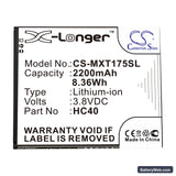Motorola Moto C Replacement Battery, 3.8V, 2200mAh, Li-ion 3