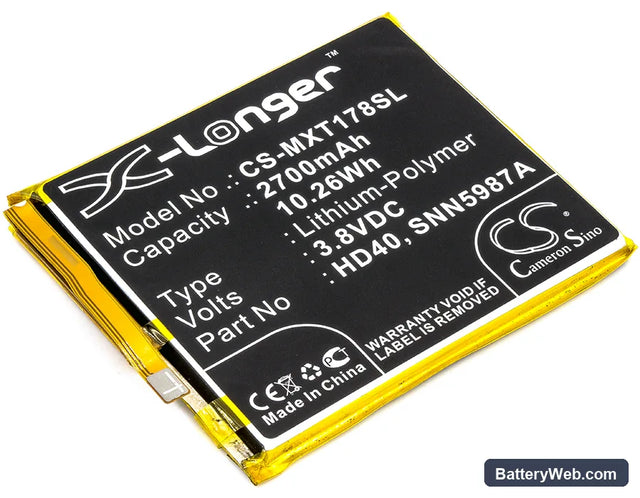 Motorola Moto Z Force 2nd Replacement Battery, 3.8V, 2700mAh, Li-Polymer 1
